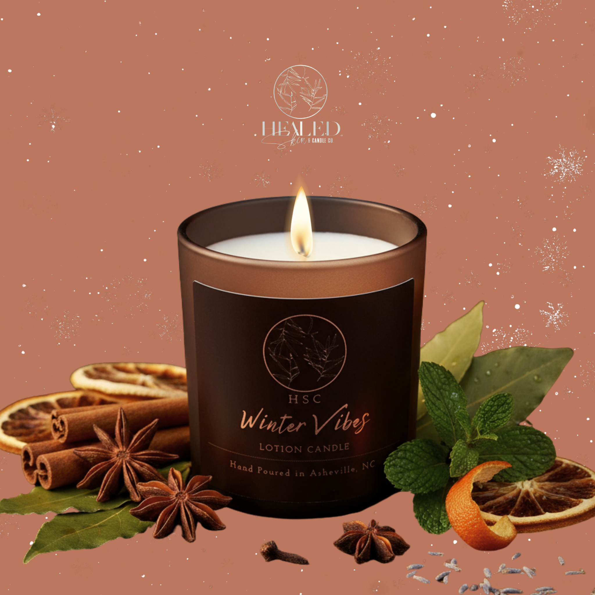 Winter Vibes Lotion Candle – Masculine Winter Woods & Musk