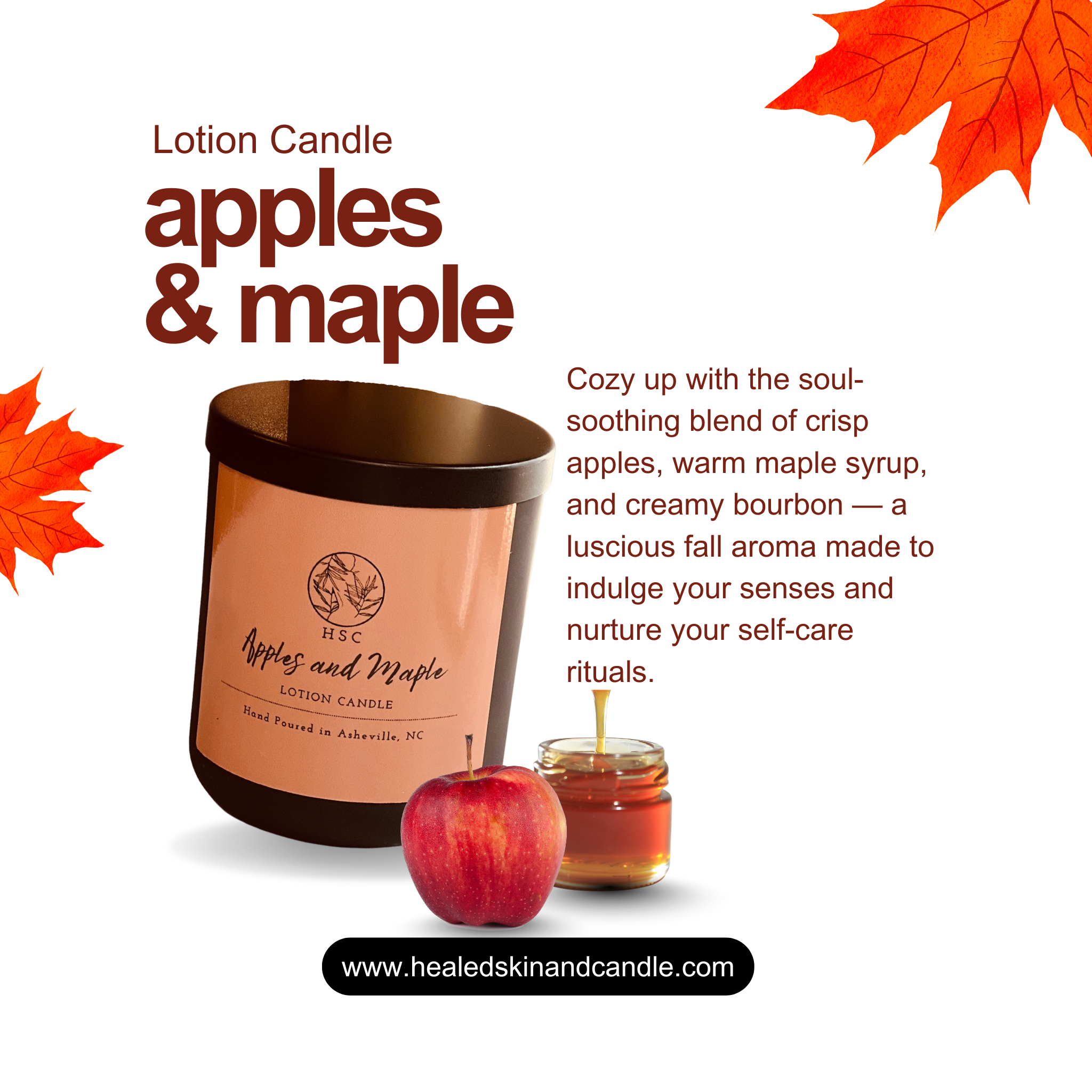 Apples & Maple Lotion Candle – Cozy Dessert Blend