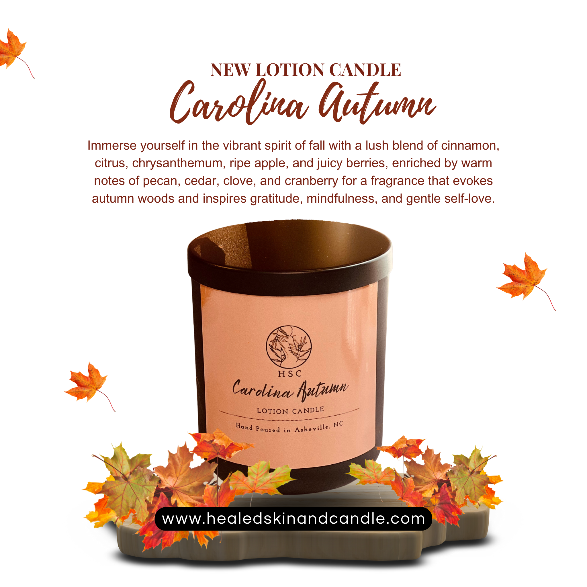 Carolina Autumn Lotion Candle – Earthy Fall Escape