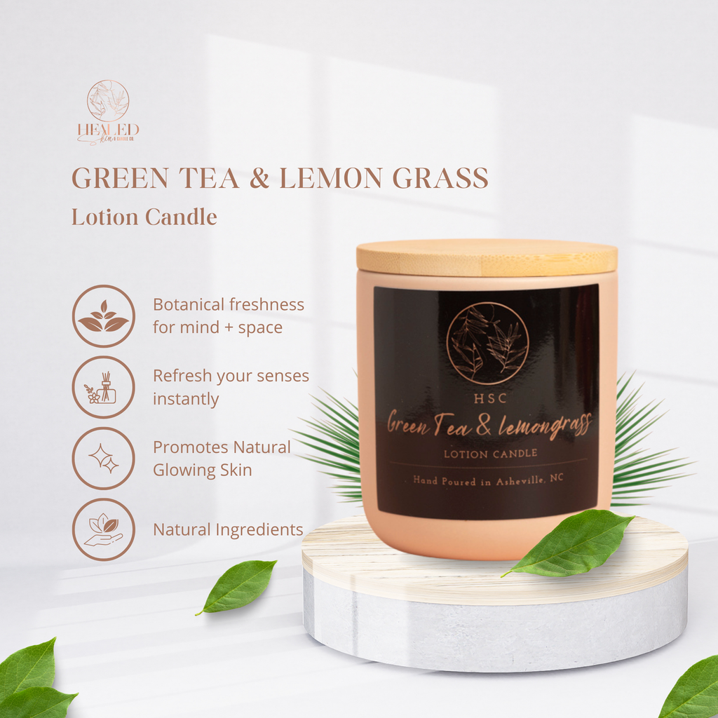 Green Tea & Lemongrass Lotion Candle – Spa Glow Edition