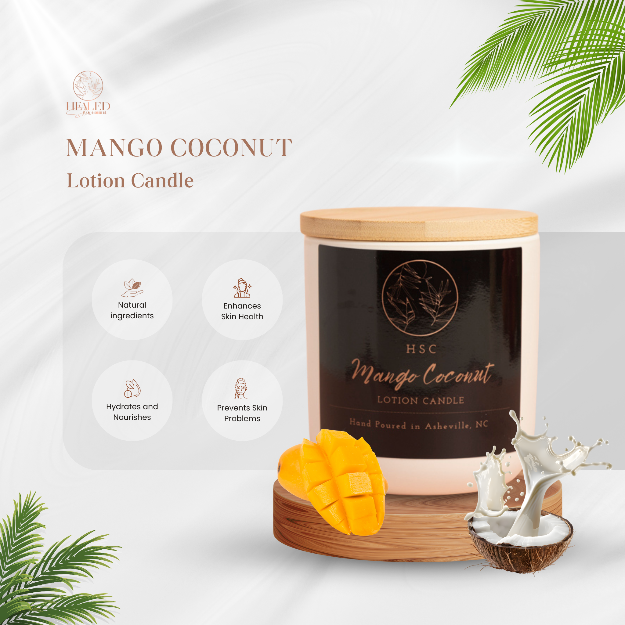 Mango Coconut Lotion Candle – Tropical Glow Edition