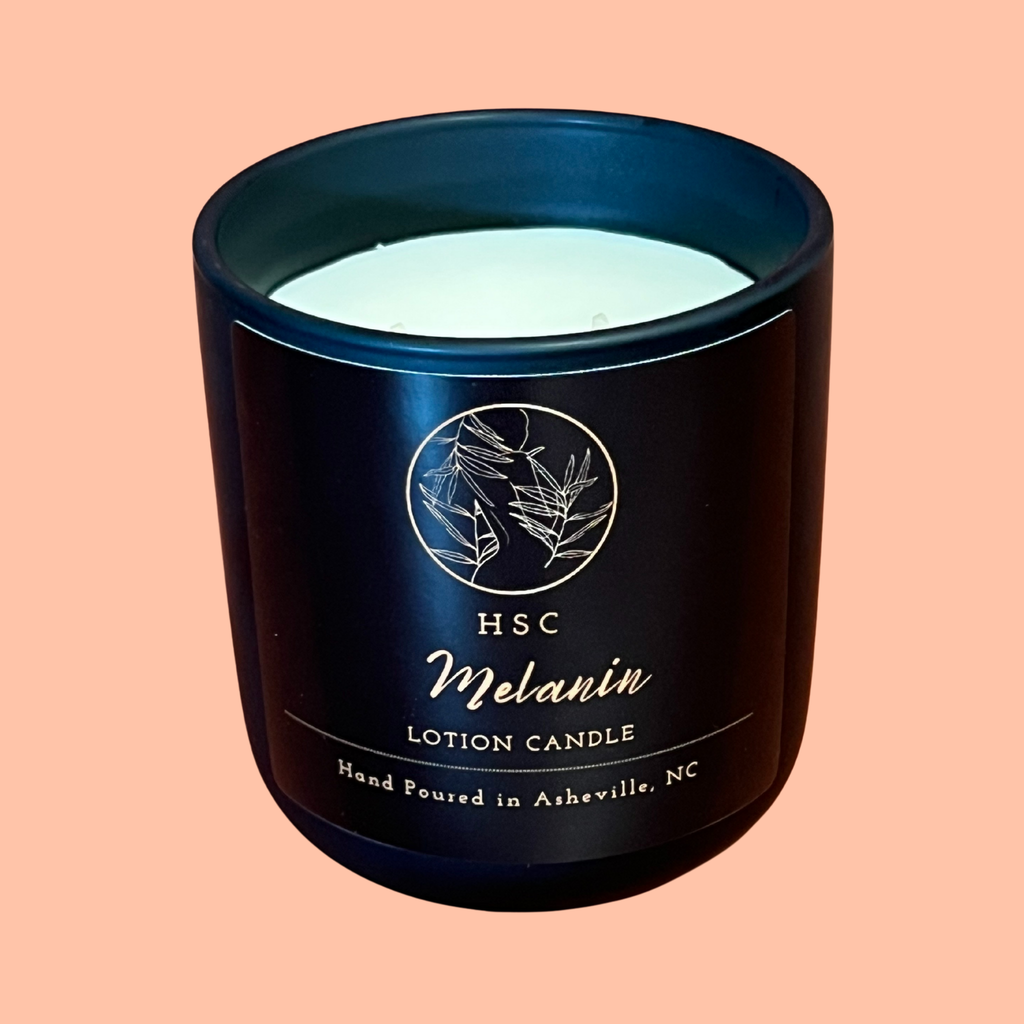 Melanin Lotion Candle – Bergamot, Coconut & Vanilla Glow